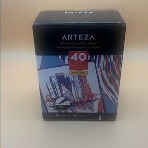 Azteca Premium 4 Classic Colors Waterproof 40 Count Fine Tip Permanent Markers